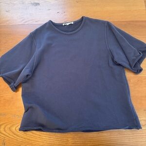 Emerson Fry Navy Sweatshirt Medium Short Sleeve Top
